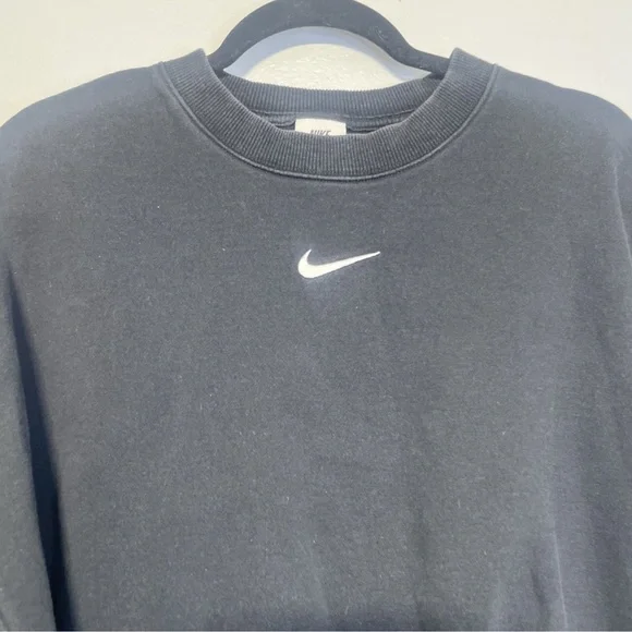 Nike Sportswear Phoenix Fleece Oversized Cropped Sweatshirt Black L Streetwear - Picture 6 of 11